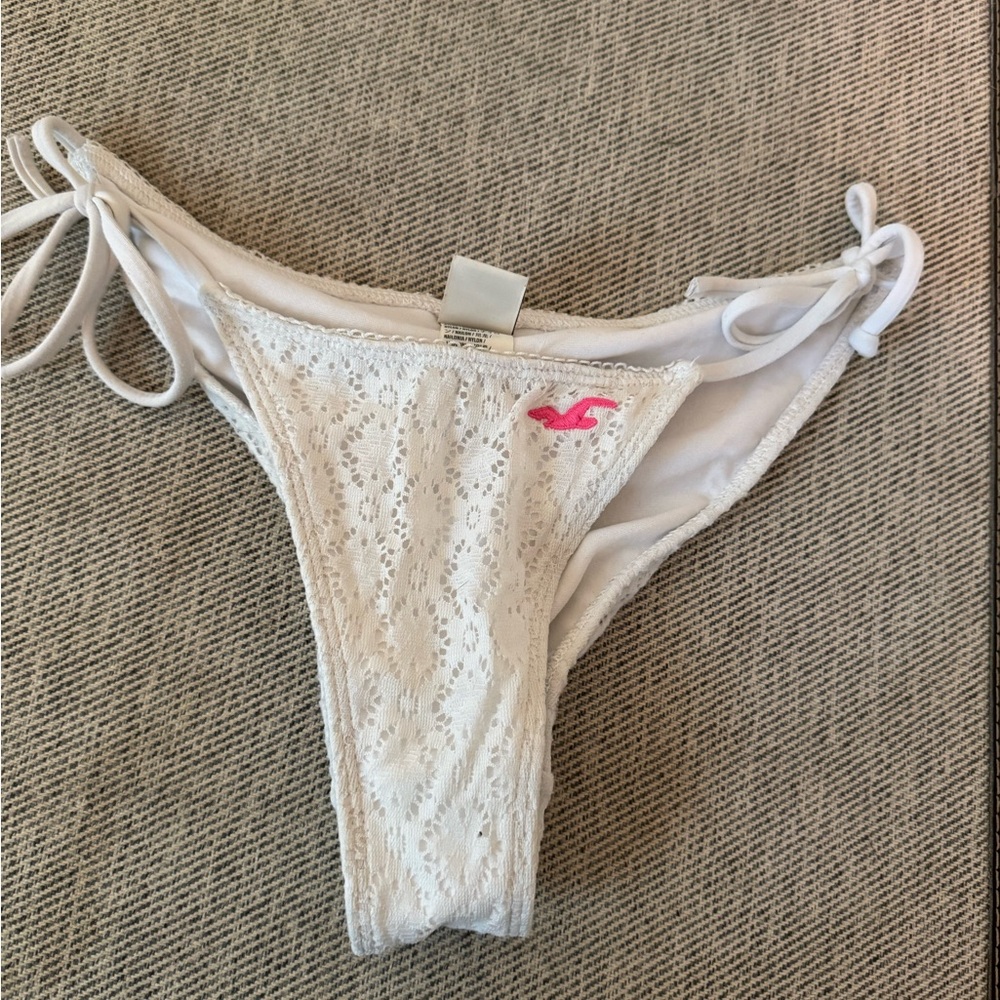 Hollister White Lace Bikini Bottom